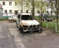 Загорелся внедорожник BMW X5