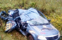 В Кузнечихе разбилось такси