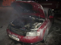 У "Глобуса" загорелась иномарка