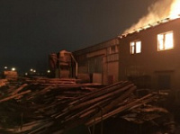 В Брагино сгорело деревообрабатывающее предприятие