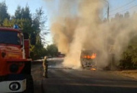 В Ярославле на ходу горел автобус с пассажирами