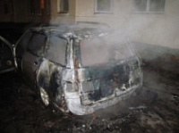 В Заволжском районе сгорел автомобиль