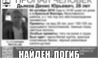 Пропавший житель поселка Волгарь найден мертвым