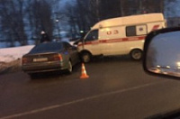В аварию на Горвалу попал автомобиль скорой помощи