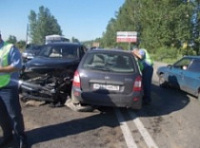 В Ярославском районе столкнулись три машины