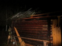 В Заволжском районе горела баня