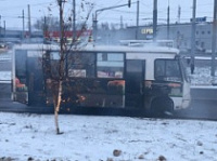 В Брагино задымилась маршрутка с пассажирами