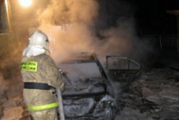 Горящий автомобиль тушили в Мышкине