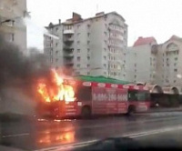 В Рыбинске на ходу загорелся троллейбус