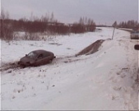Сильный снегопад стал причиной аварии
