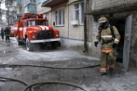 На проспекте Фрунзе тушили пожар в девятиэтажке