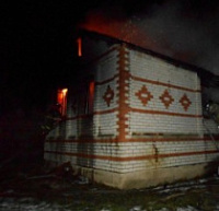 При пожаре в Рыбинском районе пострадали люди