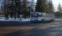 На Московском проспекте произошла массовая остановка троллейбусов