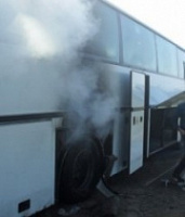 В Первомайском районе в автобусе с пассажирами произошло возгорание